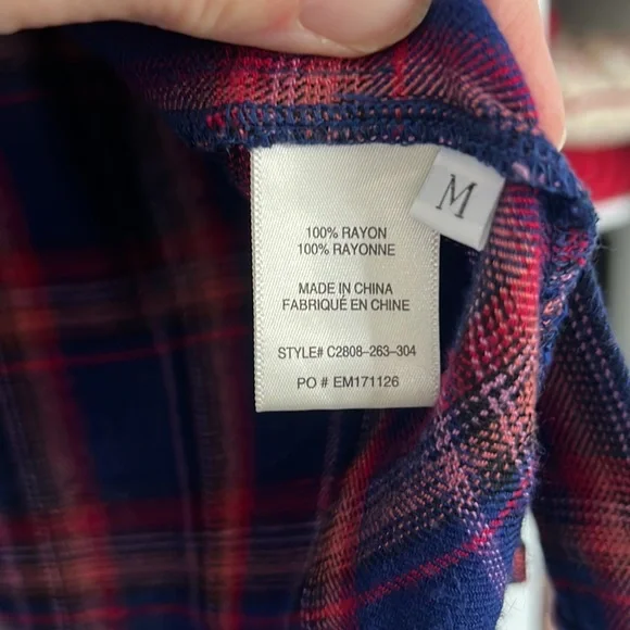 Cloth & Stone plaid shirt - Picture 3 of 3